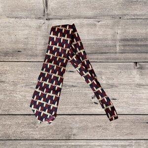 Vintage Y2K Ermenegildo Zegna Printed Silk Tie